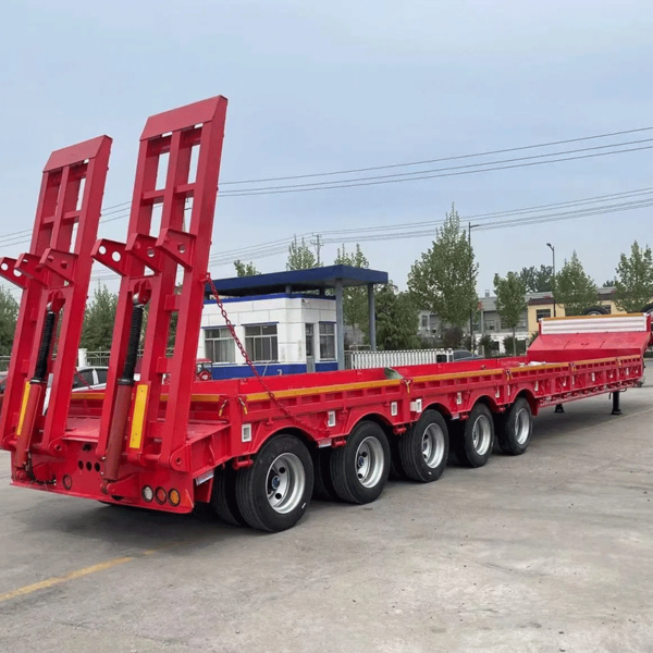 TIANMU-BG005  Second Hand Low Bed Construction Machinery Semi-Trailer